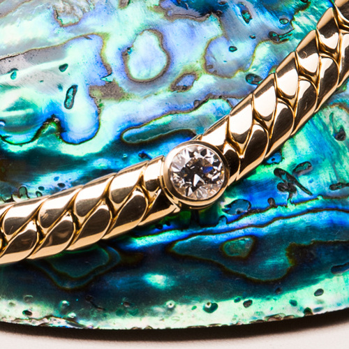 Collier Gold mit Solit&auml;rbrillant